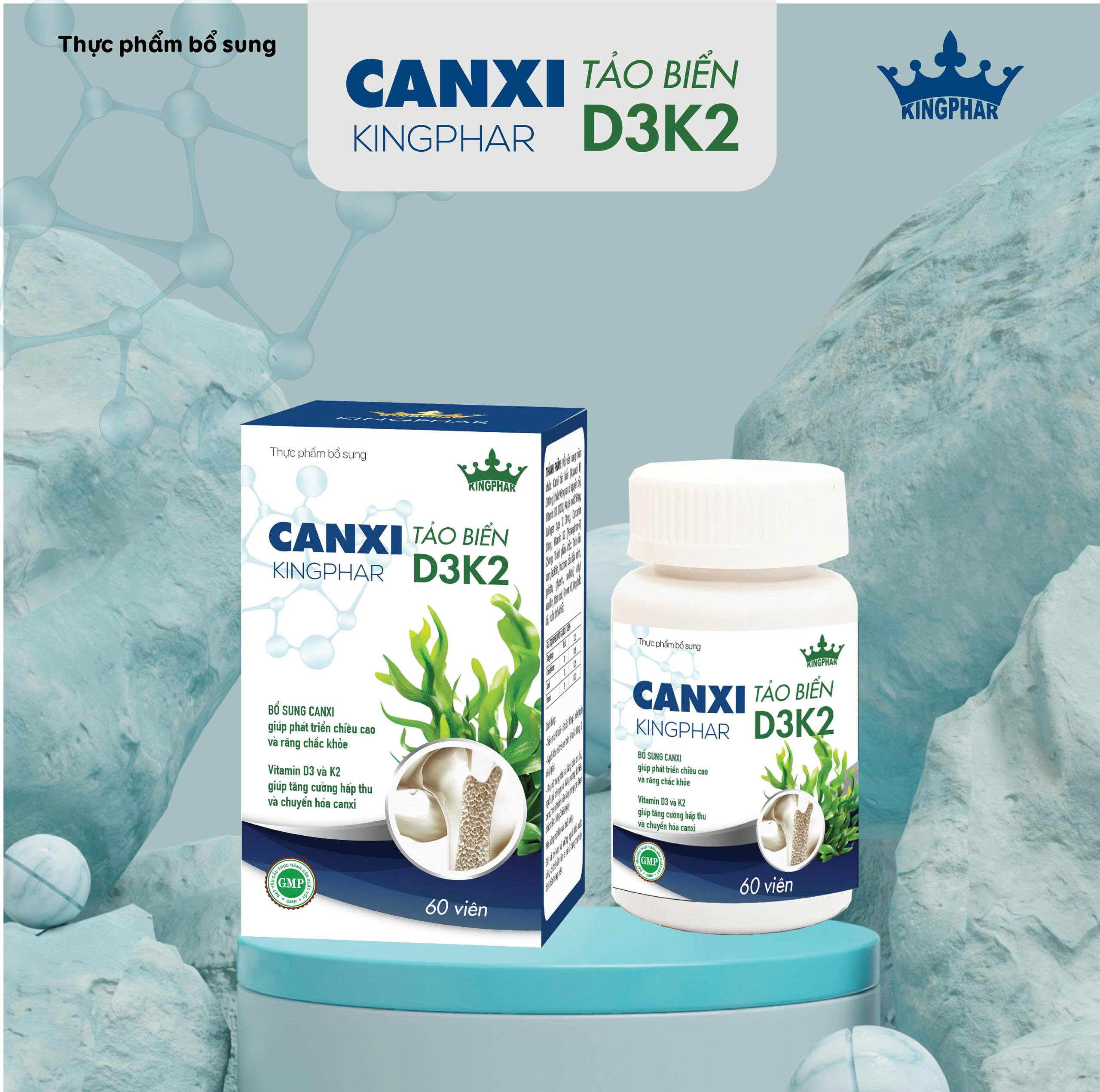 CANXI Tảo Biển D3K2 Kingphar